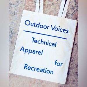 Outdoor Voices Canvas Tote Bag - NEW